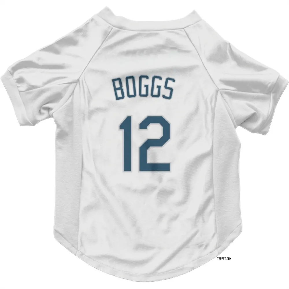 Tampa Bay Rays Wade Boggs White Pet Jersey for Dog & Cat
