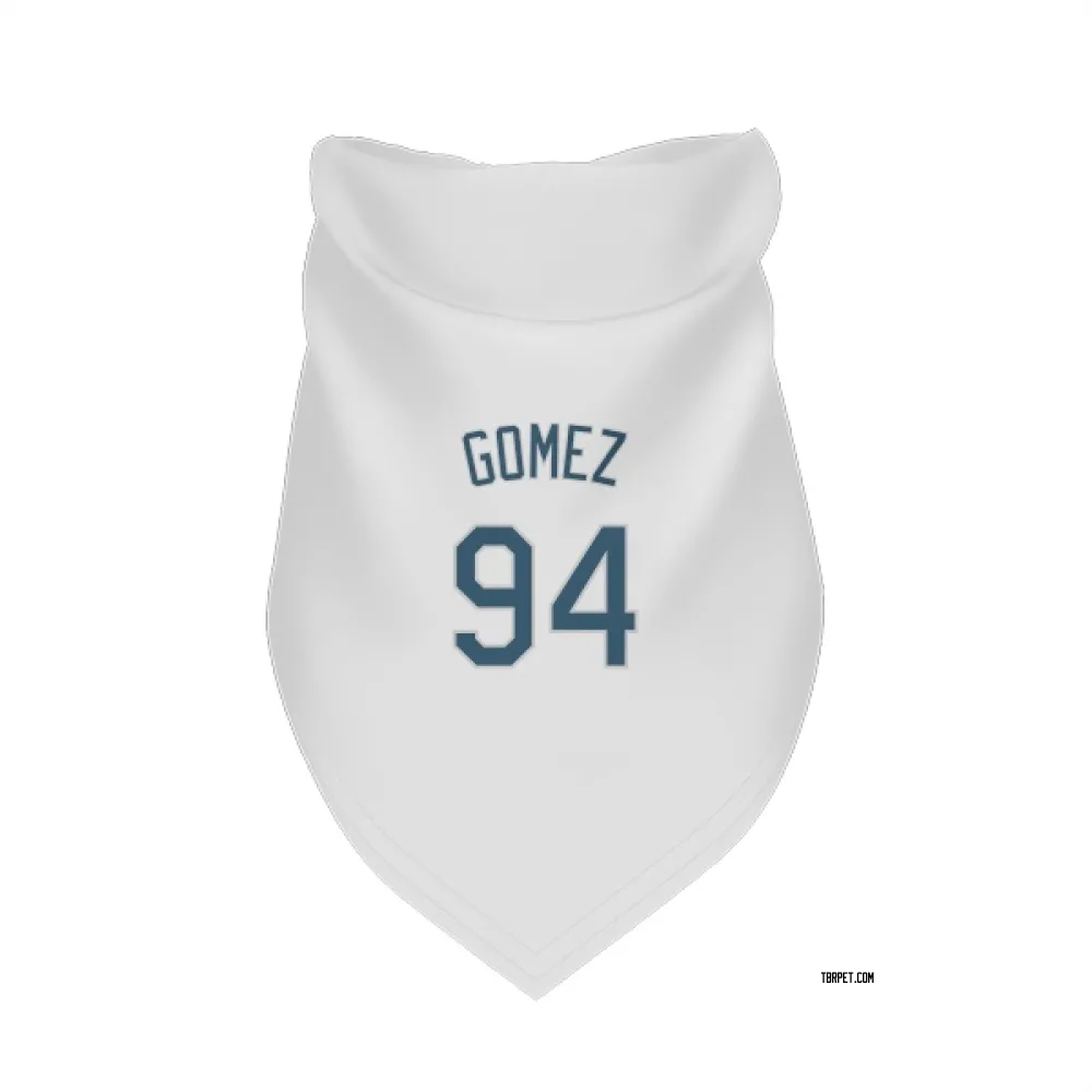 Tampa Bay Rays Yoendrys Gomez White Pet Bandana for Dog & Cat